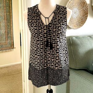 Lucky Brand Top With Tassel Tie